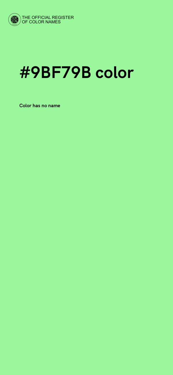 #9BF79B color image