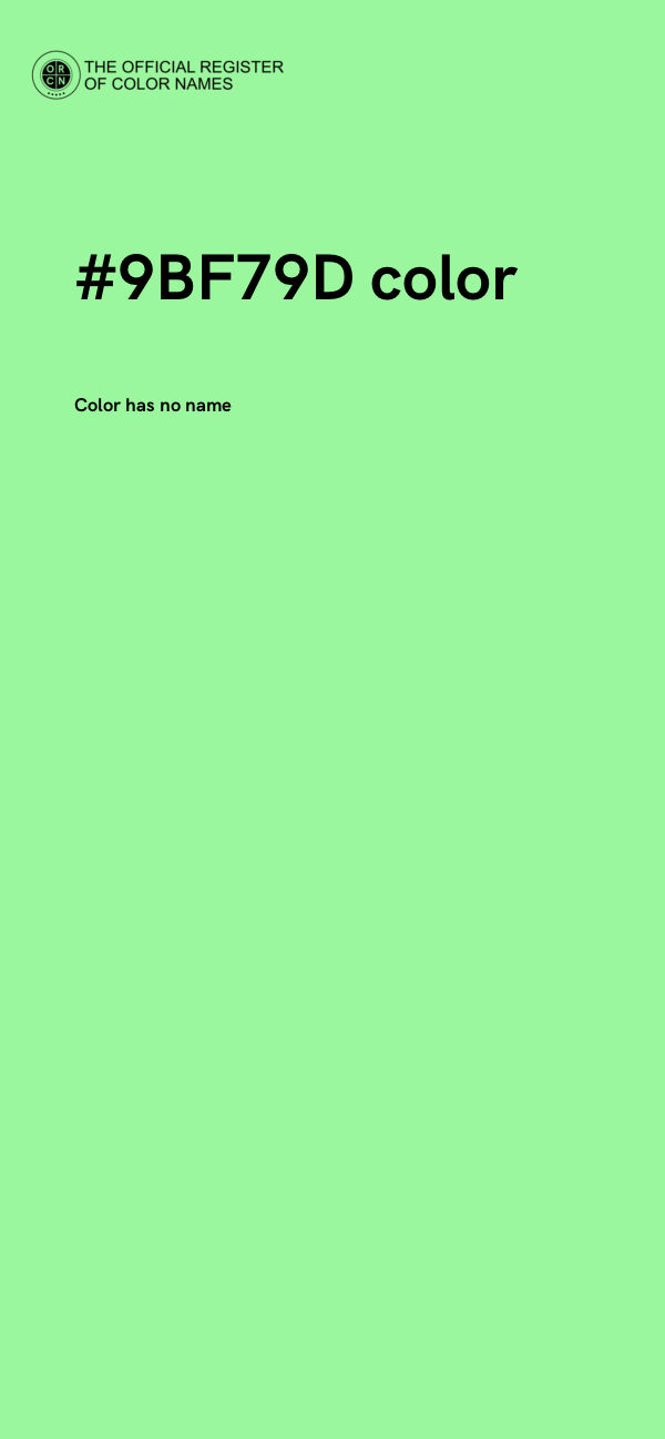 #9BF79D color image