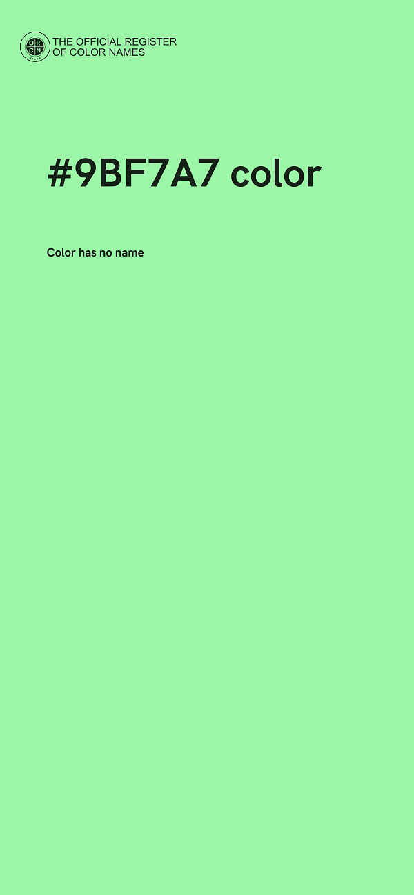 #9BF7A7 color image