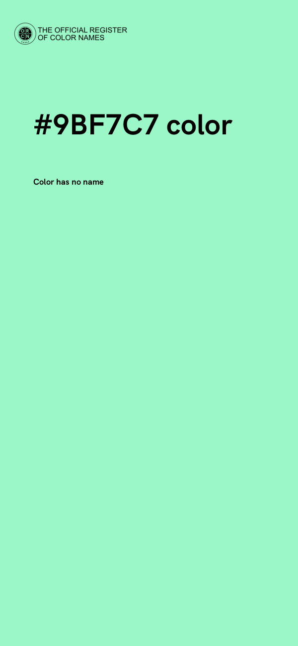 #9BF7C7 color image