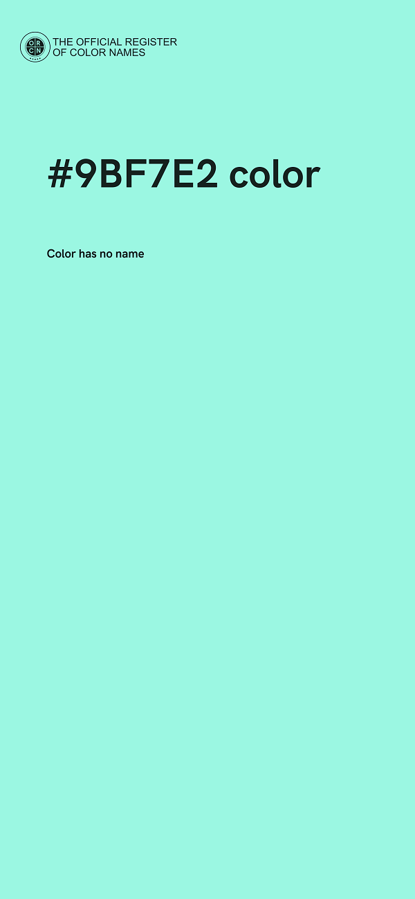 #9BF7E2 color image