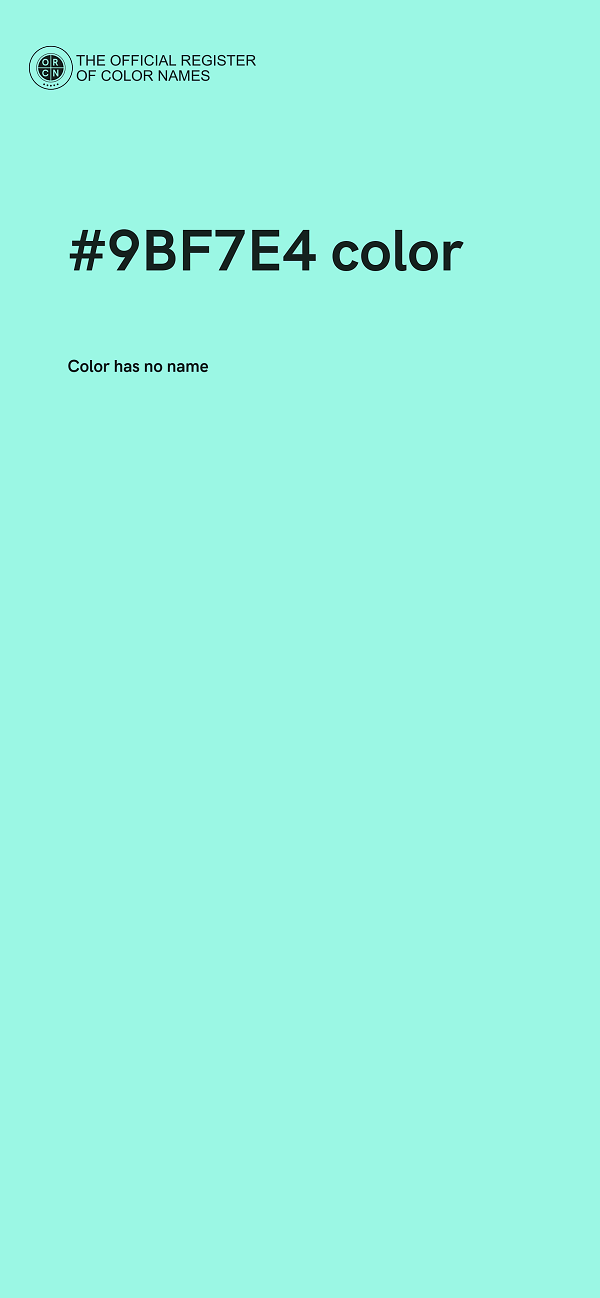 #9BF7E4 color image