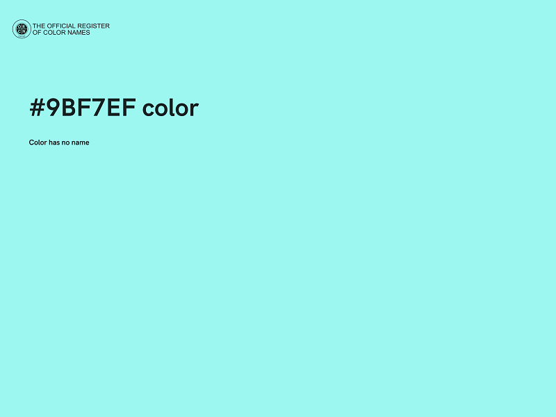 #9BF7EF color image