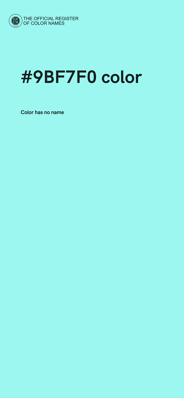 #9BF7F0 color image
