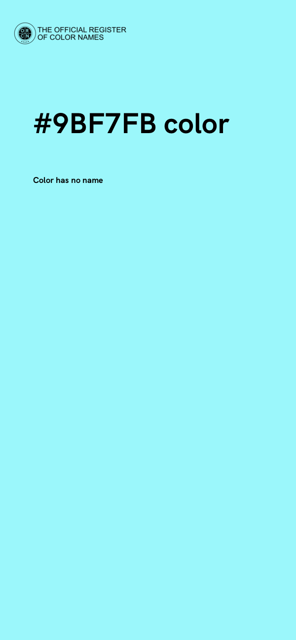 #9BF7FB color image