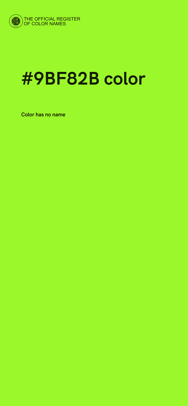 #9BF82B color image