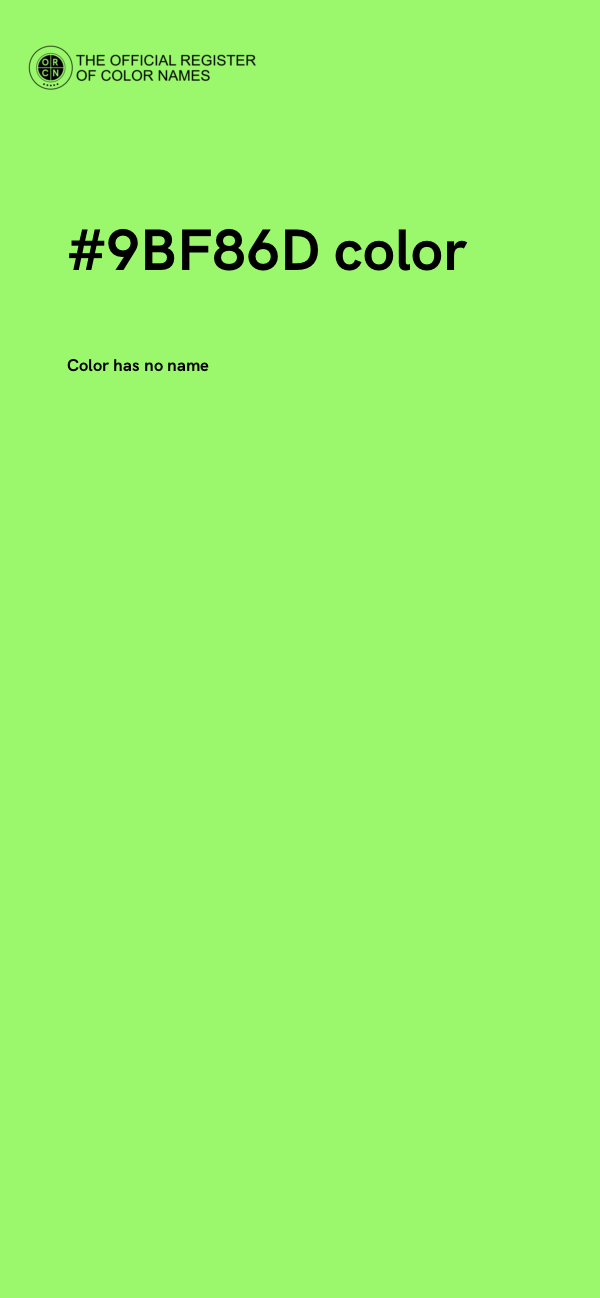 #9BF86D color image