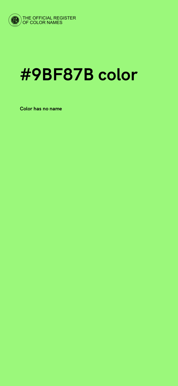 #9BF87B color image