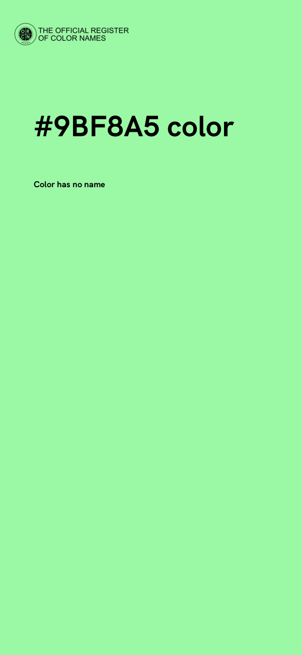 #9BF8A5 color image