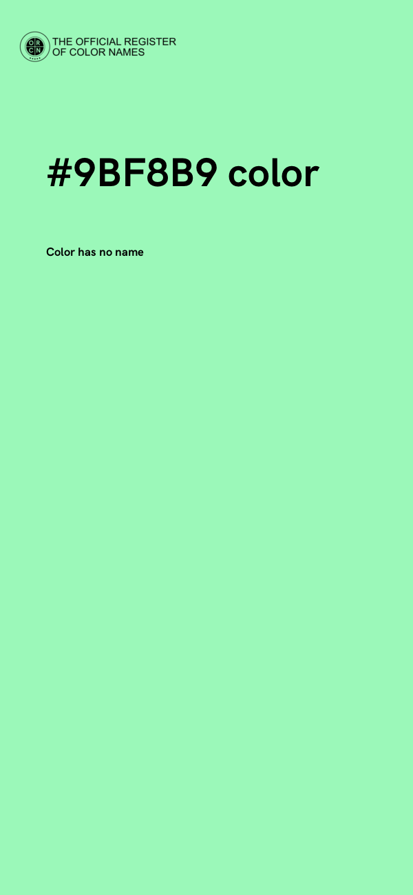 #9BF8B9 color image