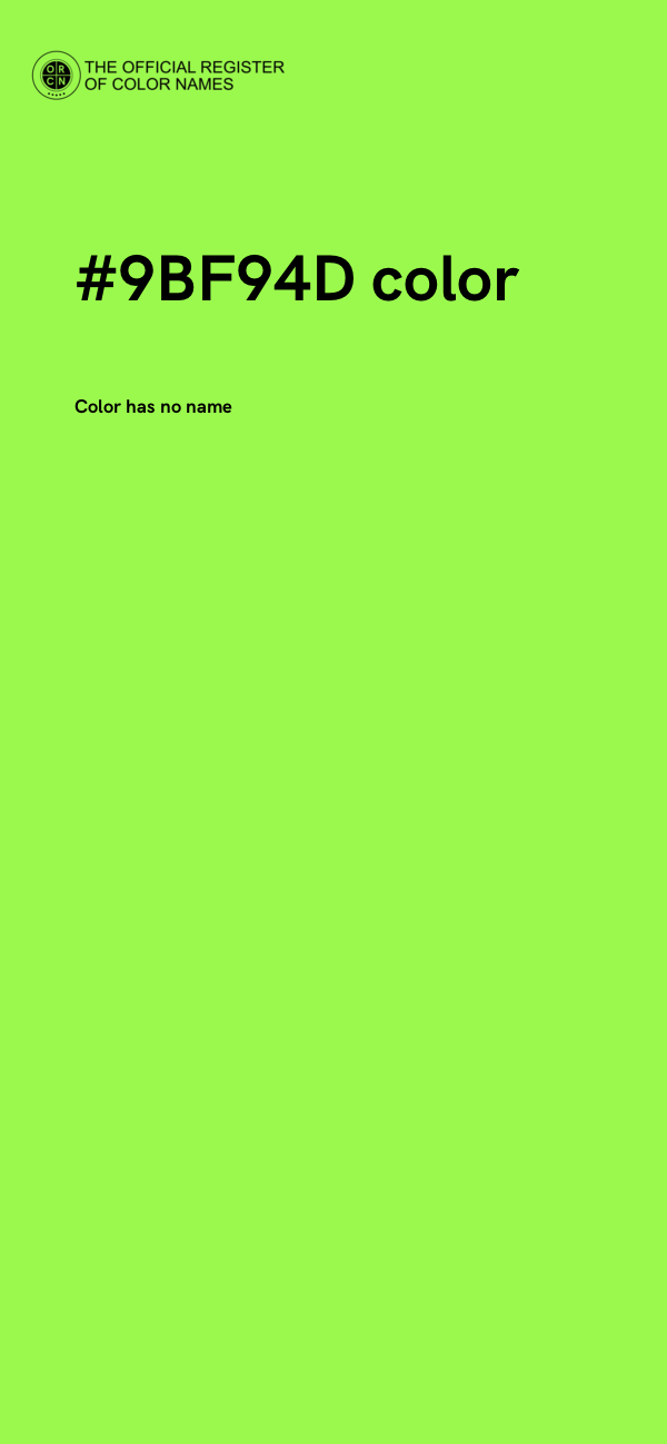 #9BF94D color image