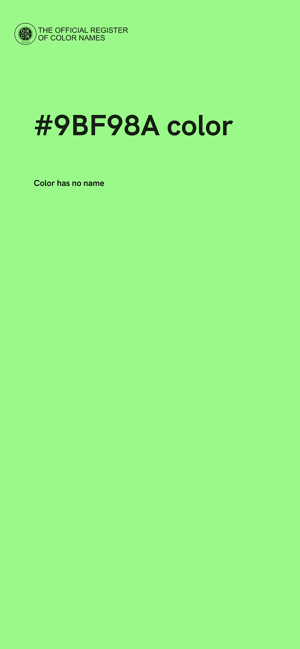 #9BF98A color image