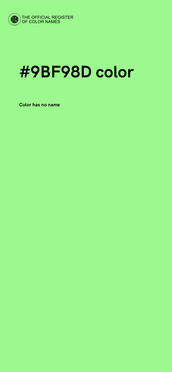 #9BF98D color image