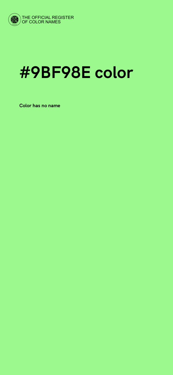 #9BF98E color image