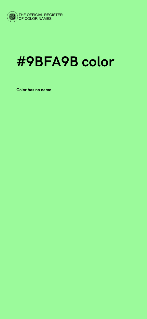 #9BFA9B color image