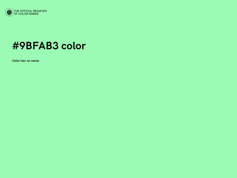 #9BFAB3 color image