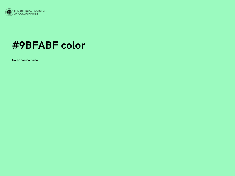 #9BFABF color image