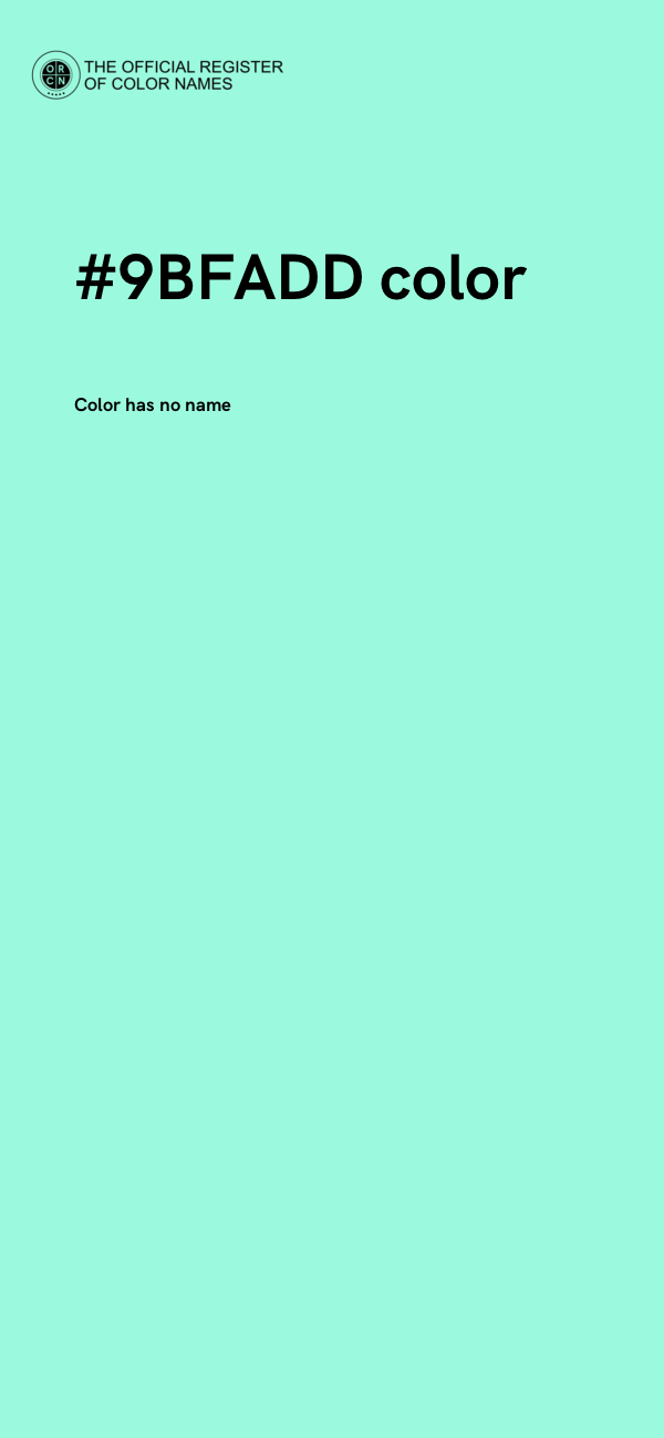 #9BFADD color image