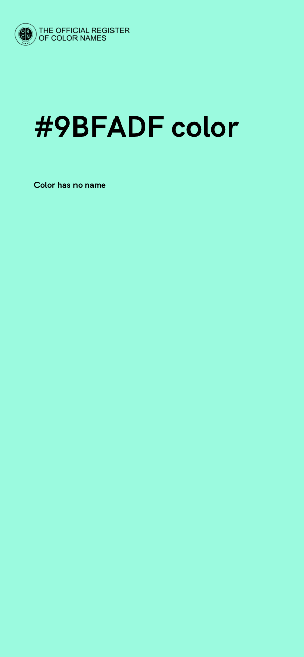 #9BFADF color image