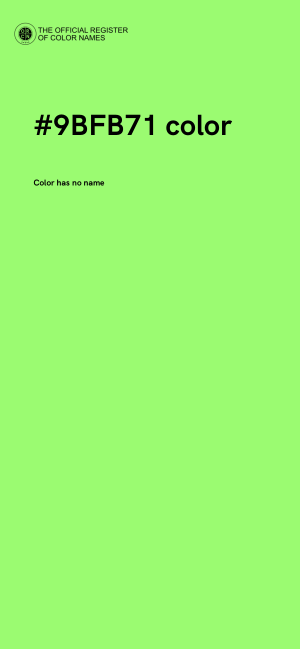 #9BFB71 color image