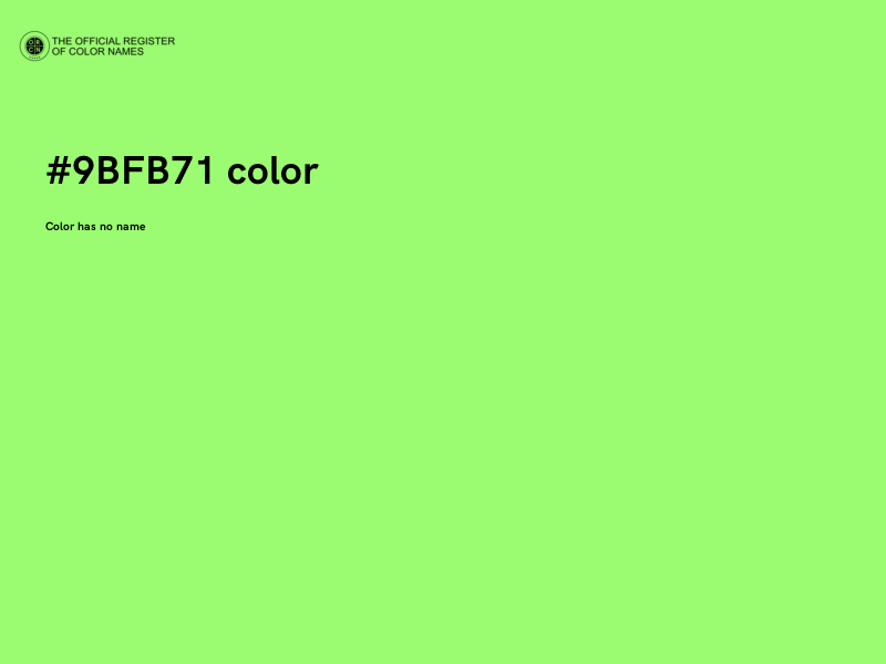 #9BFB71 color image