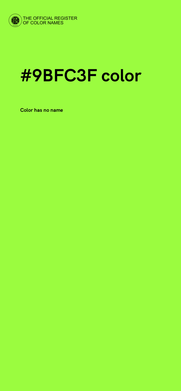 #9BFC3F color image