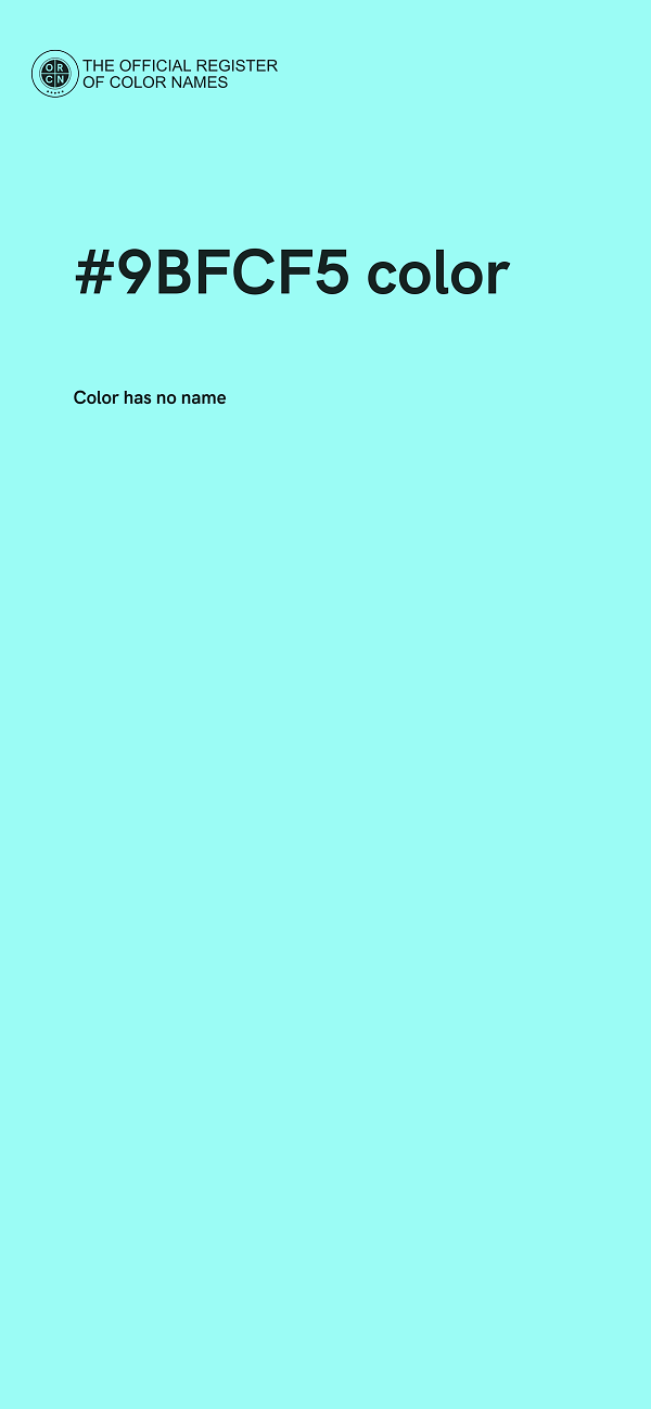 #9BFCF5 color image