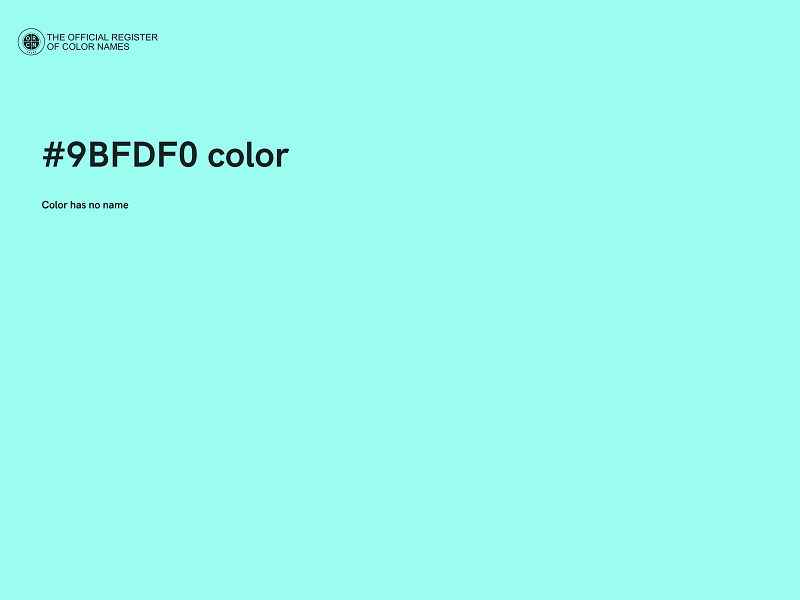 #9BFDF0 color image