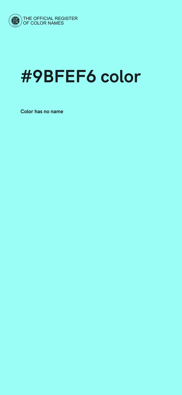 #9BFEF6 color image