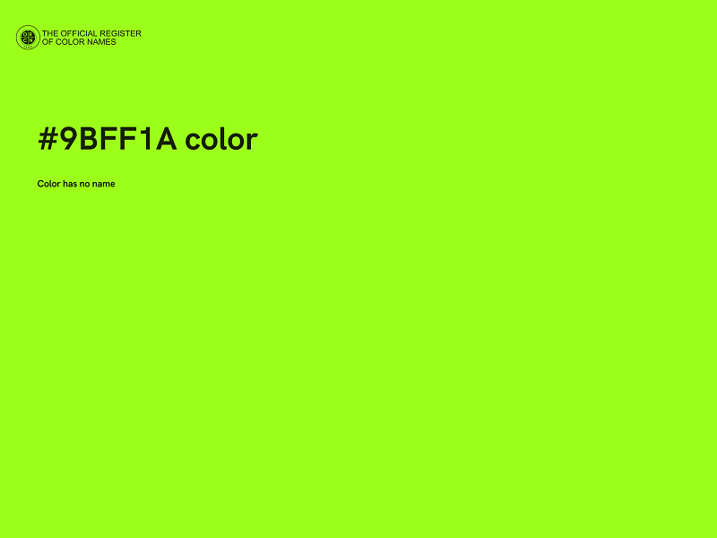 #9BFF1A color image