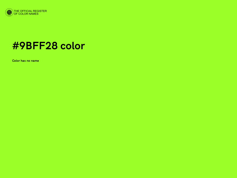 #9BFF28 color image