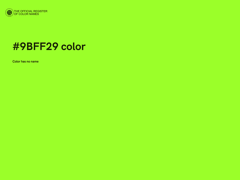 #9BFF29 color image