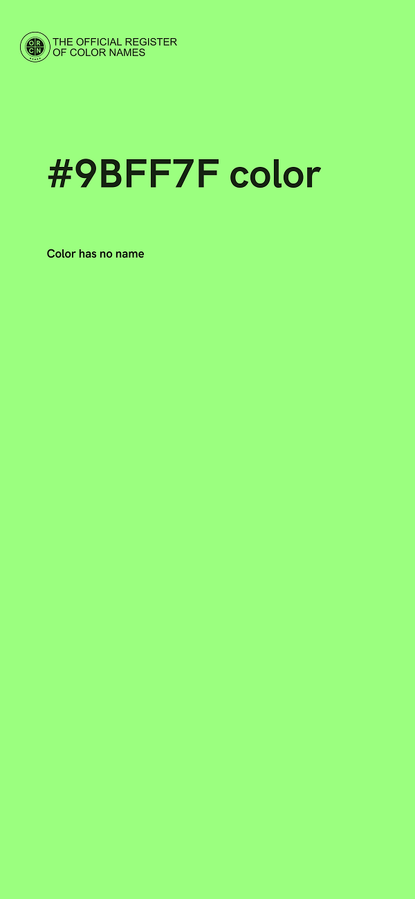 #9BFF7F color image