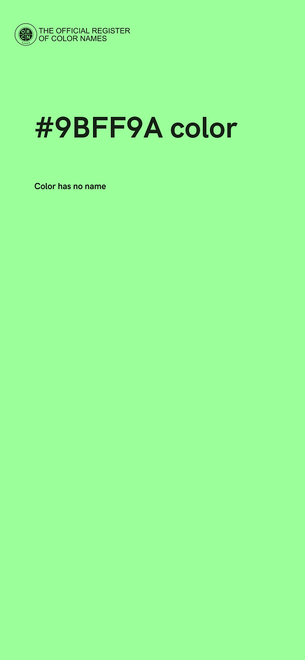 #9BFF9A color image