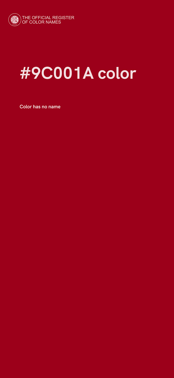#9C001A color image