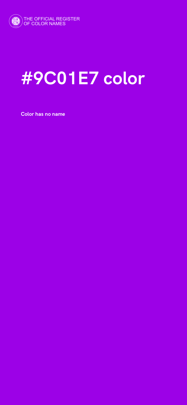 #9C01E7 color image