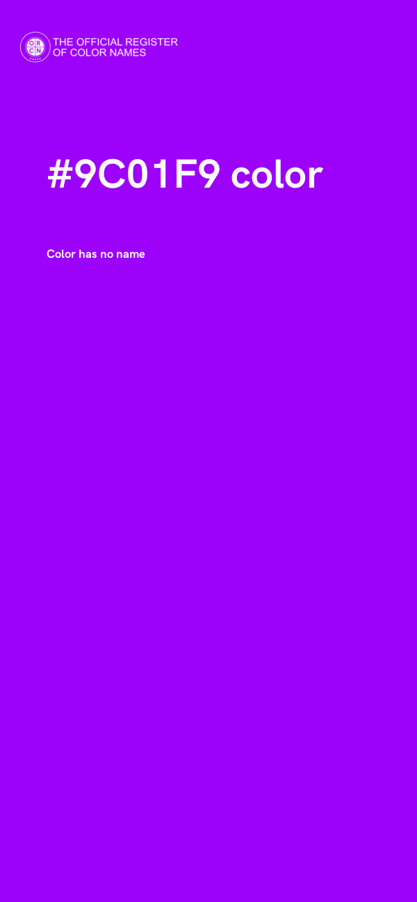 #9C01F9 color image