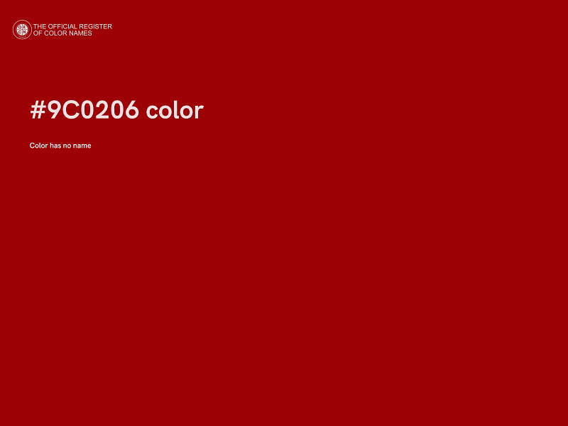 #9C0206 color image
