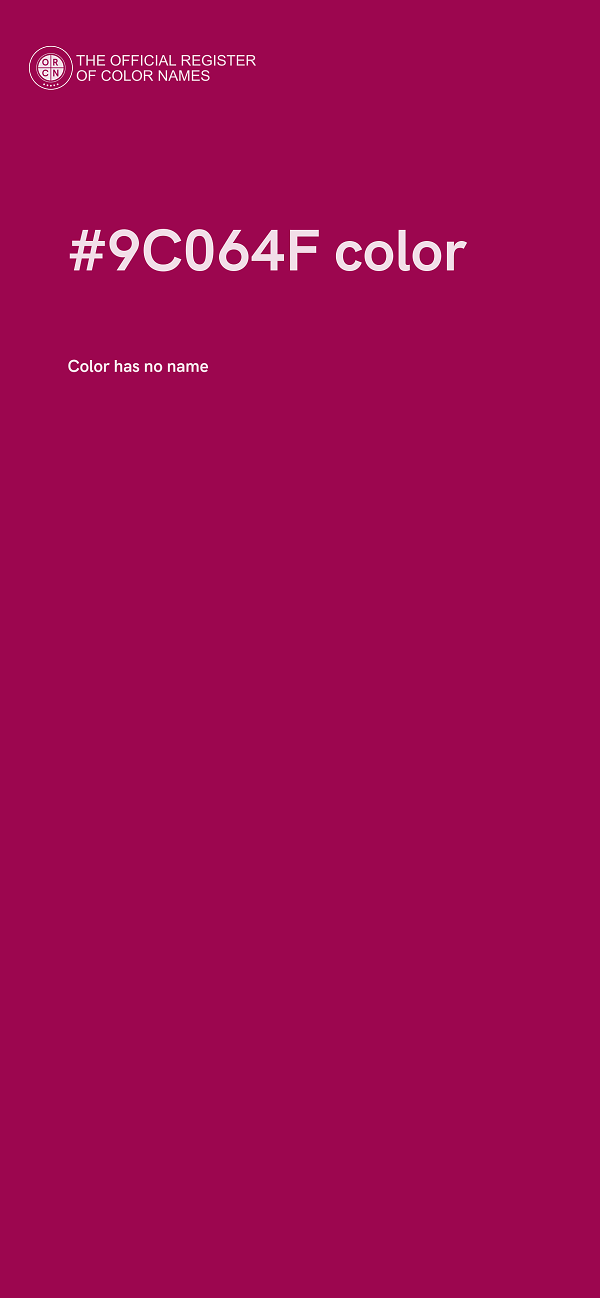 #9C064F color image