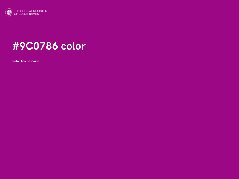 #9C0786 color image