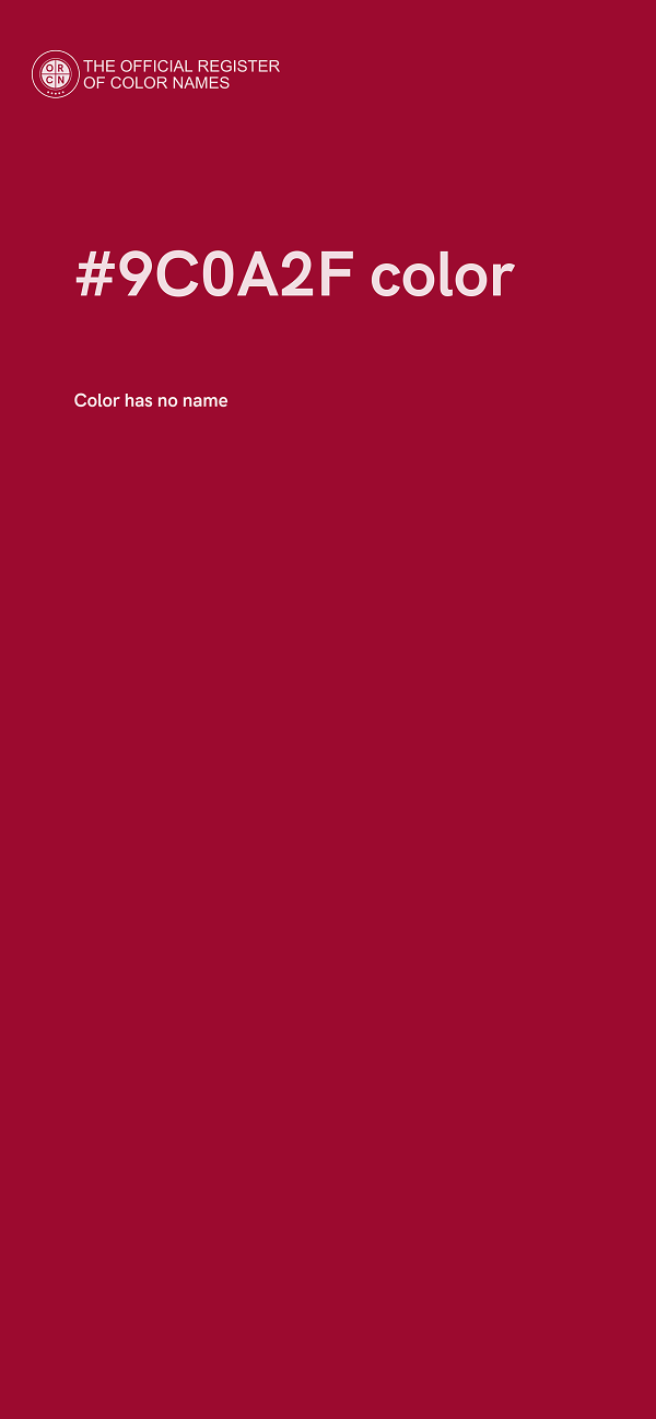 #9C0A2F color image