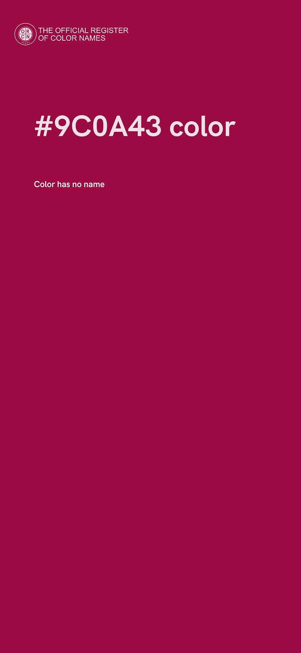 #9C0A43 color image