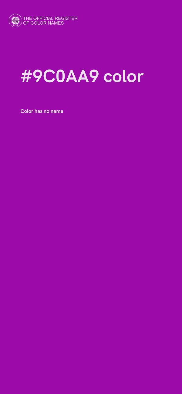 #9C0AA9 color image