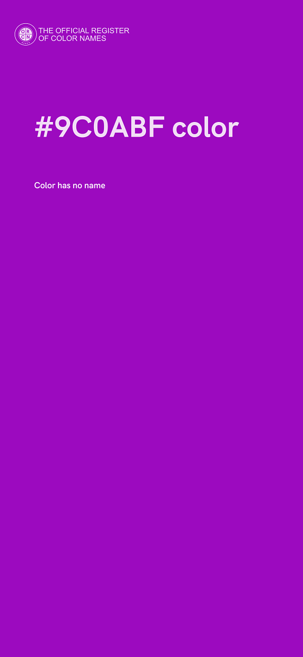 #9C0ABF color image