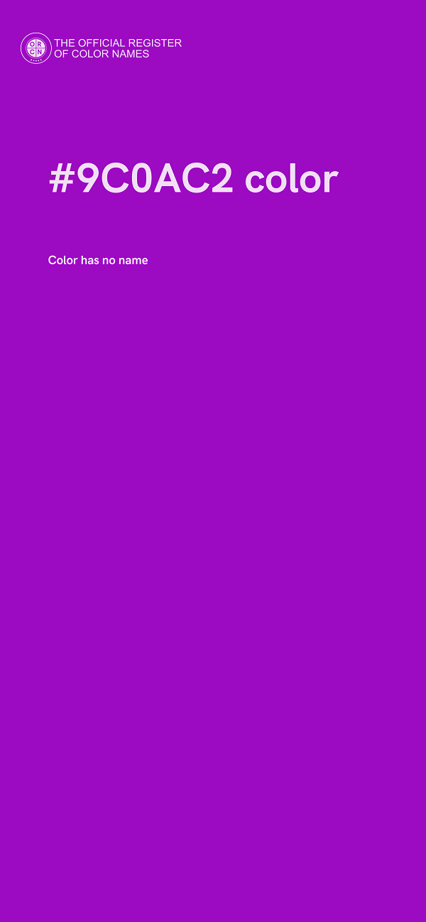 #9C0AC2 color image