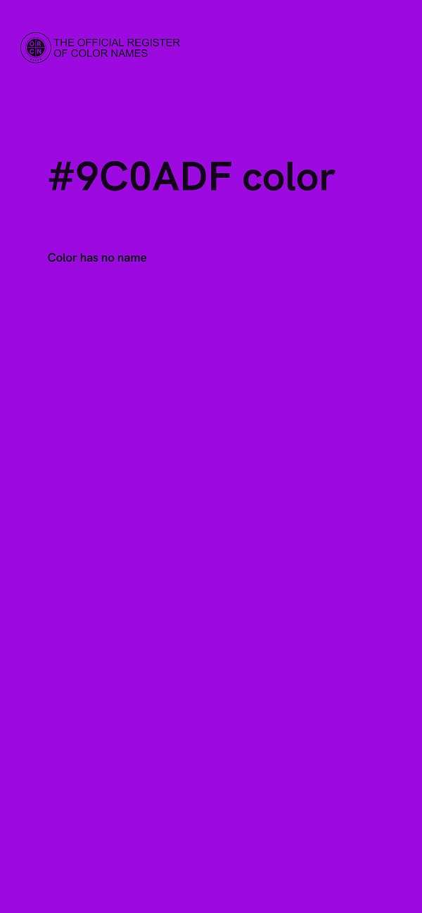 #9C0ADF color image