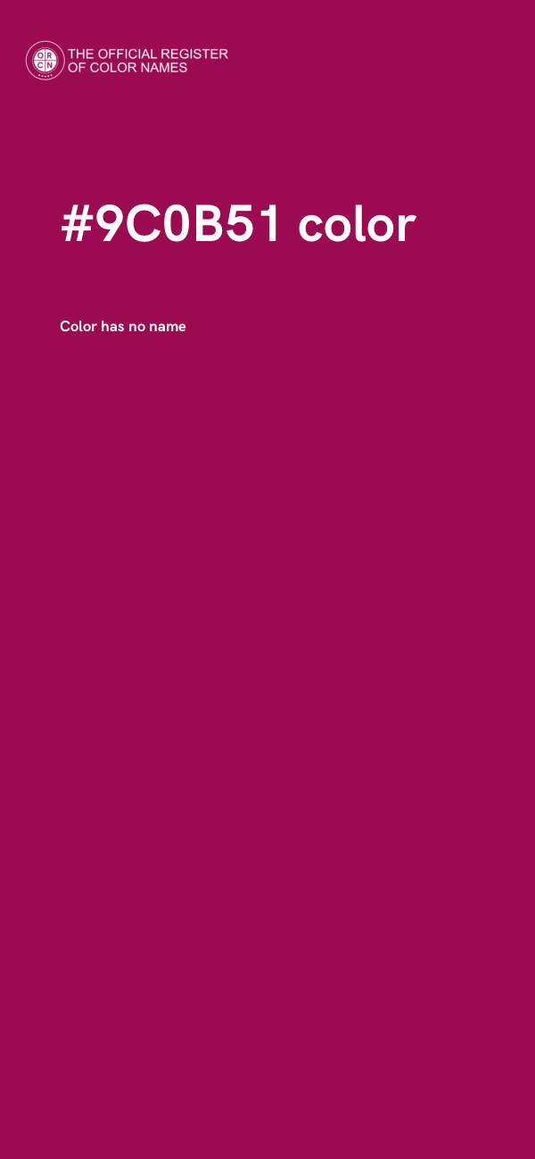 #9C0B51 color image