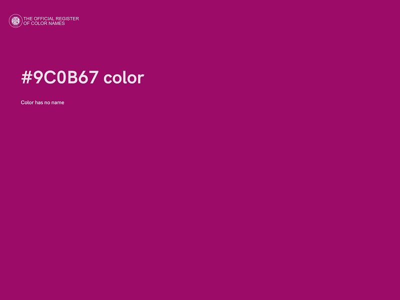 #9C0B67 color image