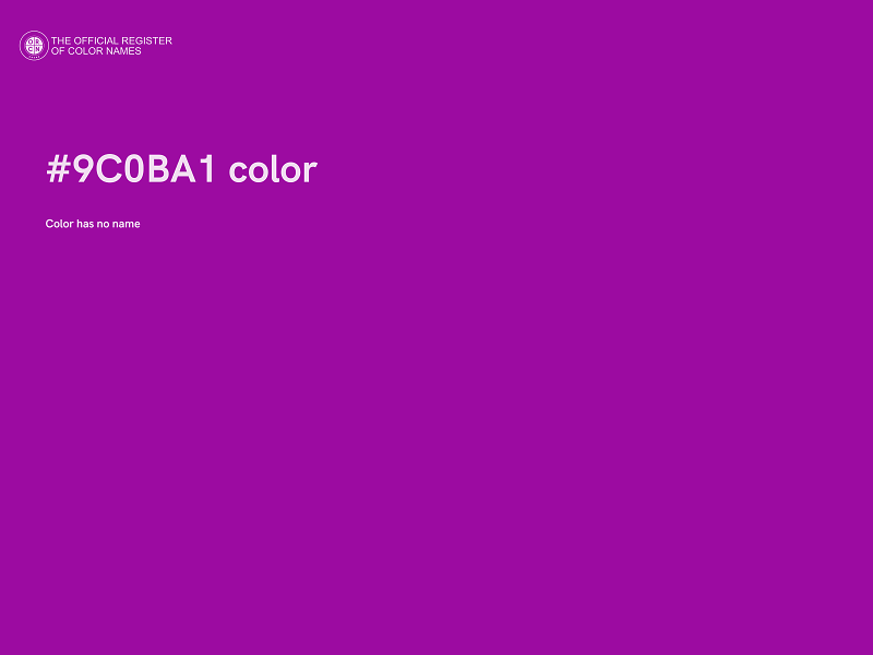#9C0BA1 color image