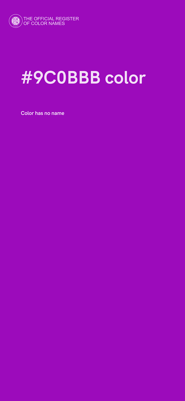 #9C0BBB color image